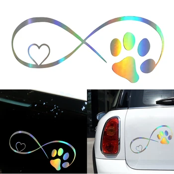 

Car Sticker Vinyl Dog Cat Paw Love Car Window Cute Stickers Funny 3D Stickers On Car Styling Creative