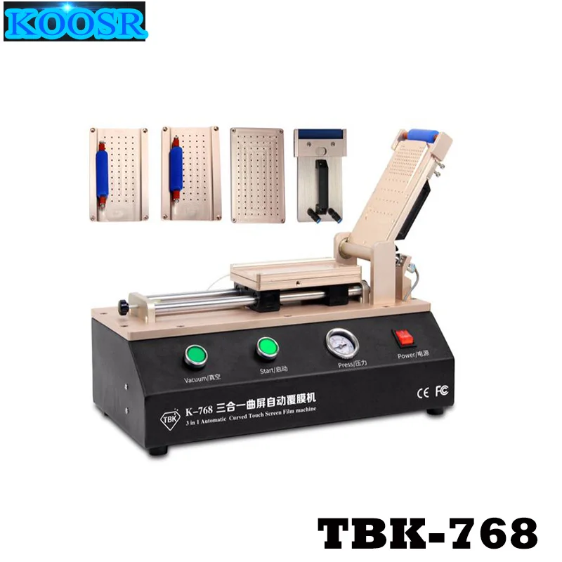 

Newest 3 in 1 TBK-768 Automatic Curved Touch Screen OCA Film Laminating Machine For S7 S8 Edge Plus Laminator for Curved Screen