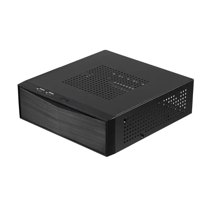 

Desktop Power Supply Gaming HTPC Host Enclosure Office Home 2.0 USB Mini ITX Computer Case Practical Horizontal Chassis FH03