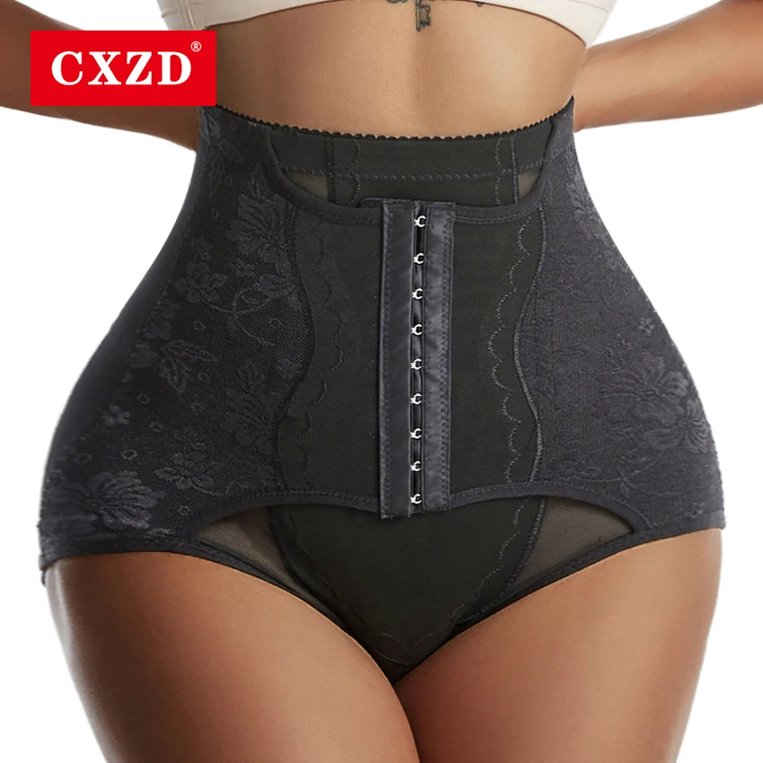 CXZD Womens Tummy Control Waist Trainer Corset Butt Lifter Shapewear High  Waist Body Shaper Briefs Slim Girdle Panties with Hook