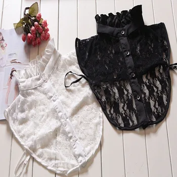 

High Quality Cute Lace White Cotton Detachable Collars False Collar Ladies Fake Collar Decorative Neck Tie Women Necktie Gift