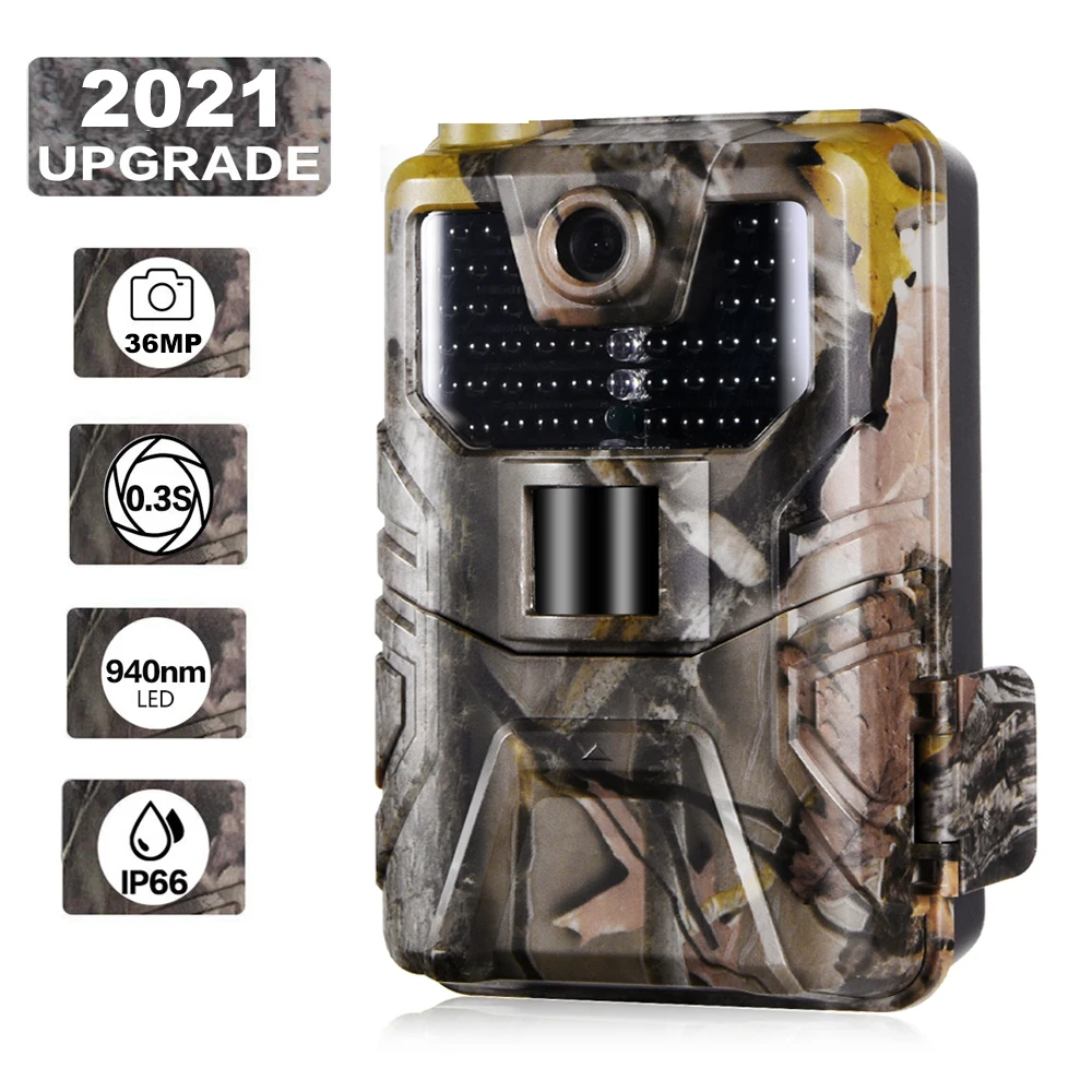 36MP 2.7K Trail Camera Wireless Hunting Cameras HC900A 940NM Night Vision PhotoTraps Wildlife Surveillance Wild Tracking Cam