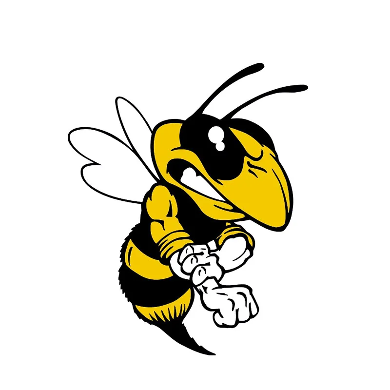 

Lifelike Cartoon Angry Bee Car Sticker Animal Graphic Cover Scratches Waterproof Pvc 13cm X 10.7cm
