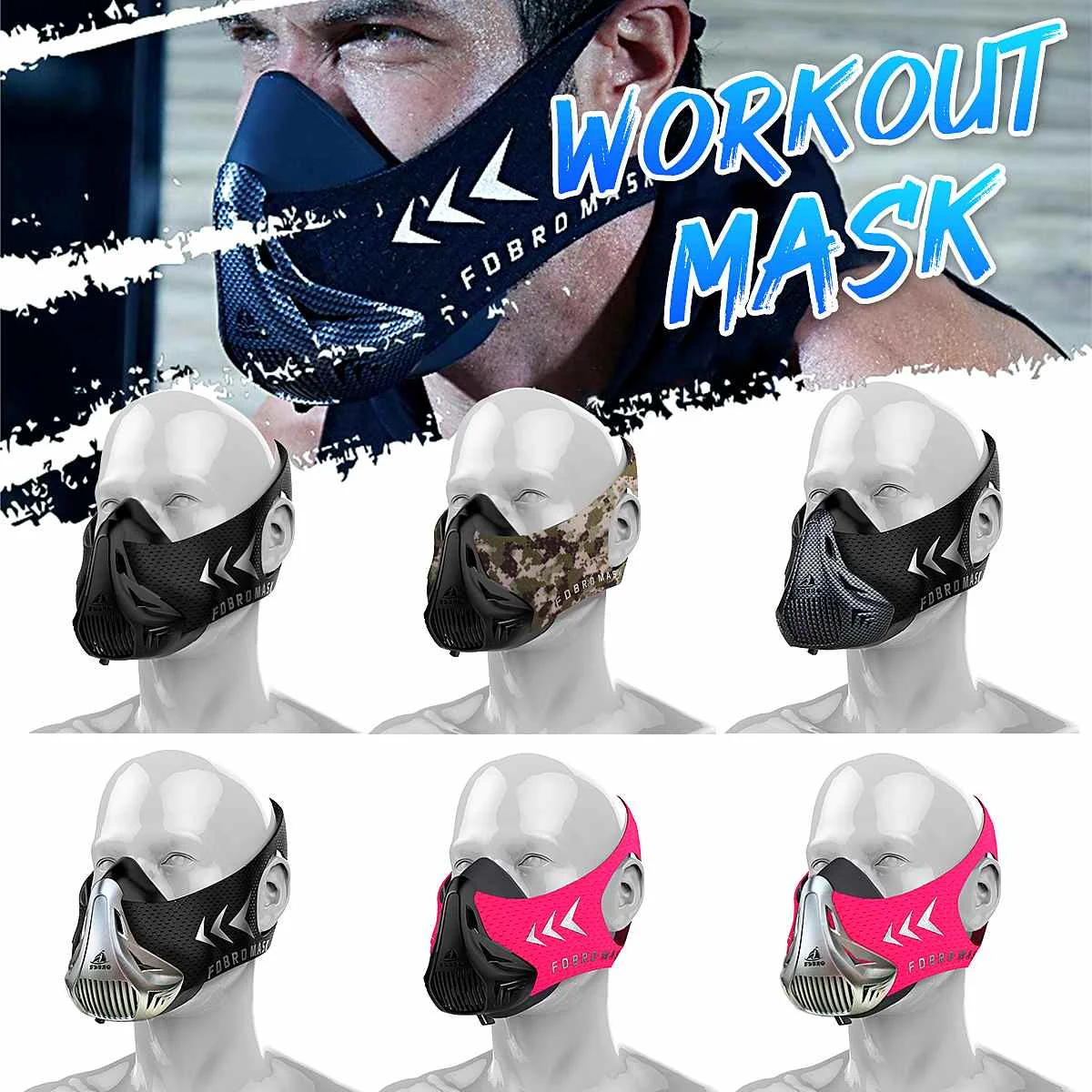 

Exercise Mask High Altitude Elevation Simulation Sport Mask for Gym Fitness Cardio Running Exercise for Gym Cardio Fitness Train