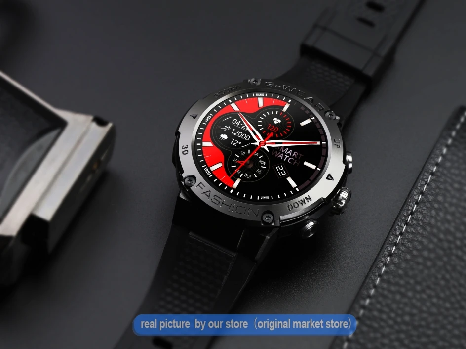 Sports Smart Watch Men BT Phone Call Customize Watch Faces Music Fitness Tracker Super Long Standby Smartwatch Android IOS K28H