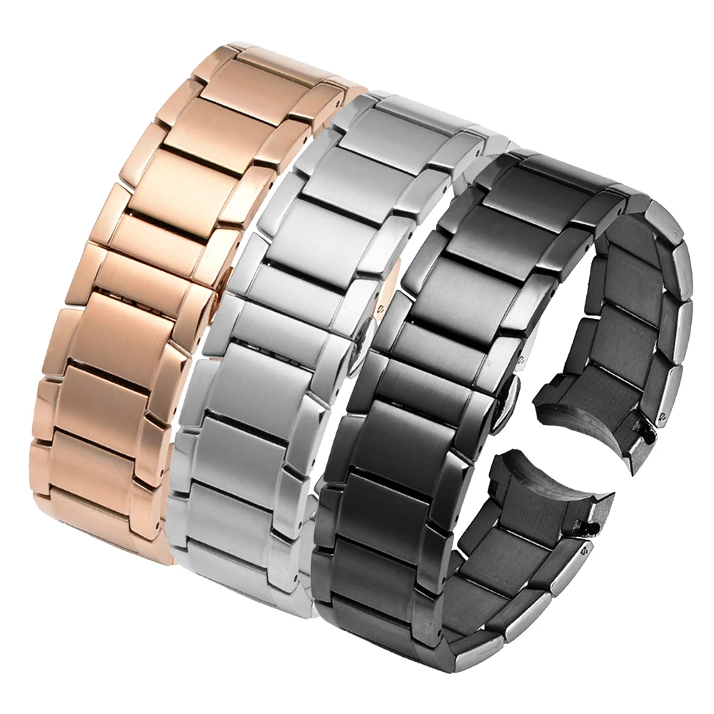 Cinturino Per Orologio In Acciaio Inossidabile Da 22Mm Per Armani Ar2448 Ar2434 Ar1452 Ar2432 Ar2435 Bracciale Con Cinturino Da Polso Con Fibbia A Far