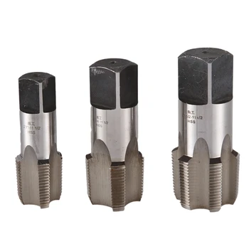 

3Piece NPT Tube Tap Kit (1 Inch, 1-1/4 Inch and 1-1/2 Inch) Steel Tube Tap Designed for Cleaning or Rethreading Dae