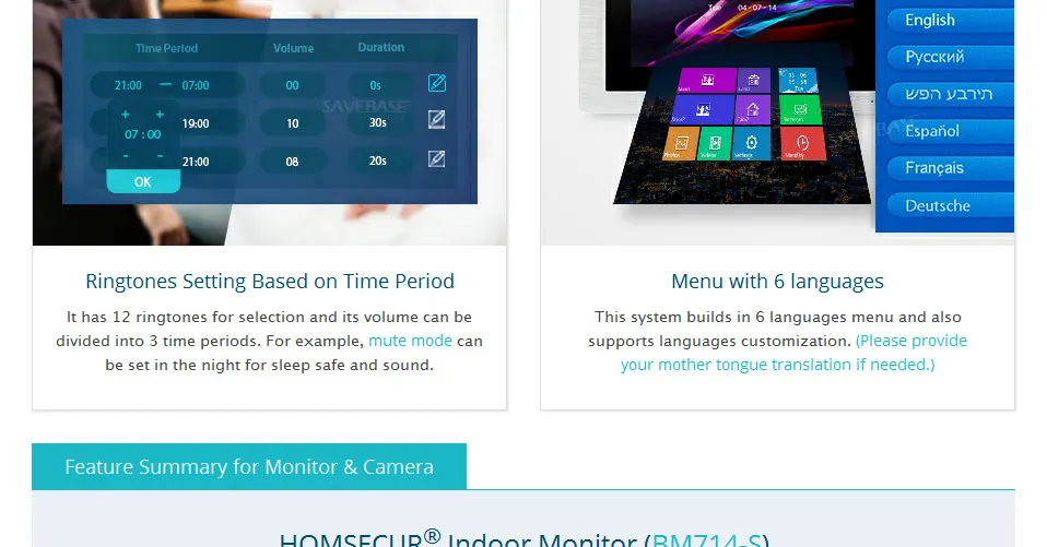 HOMSECUR " видео входная дверь безопасности домофон с RFID Доступа для дома/плоский XC111-3+ BM714-S/BM717-S
