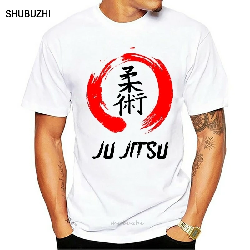 Забавные топы JuJitsu Kanji хип-хоп рубашки с круглым воротником хлопковые мужские