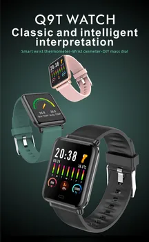 

Q9T Smart Bracelet With Oximeter Body Temperature And Heart Rate Monitoring Classic and intelligent interpretation simple design