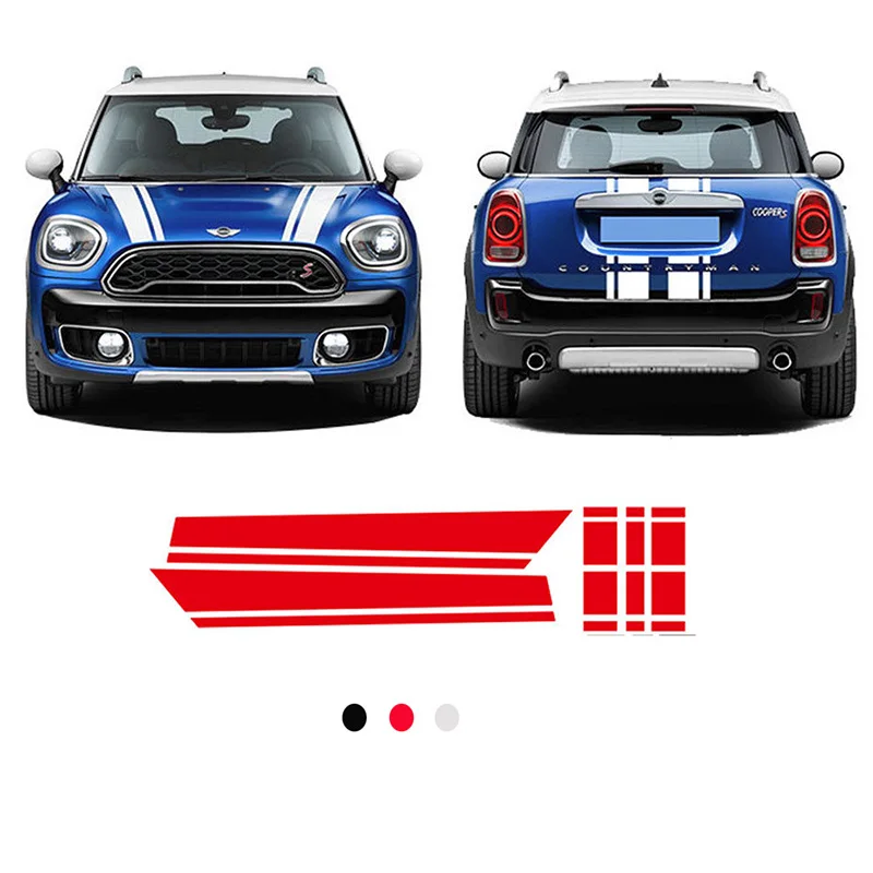 

Sport Front Hood Stripes Sticker Roof Trunk Rear Tail Line Decal Vinyl Film for Mini Cooper Countryman F60 R60 F54 F55 F56 F57