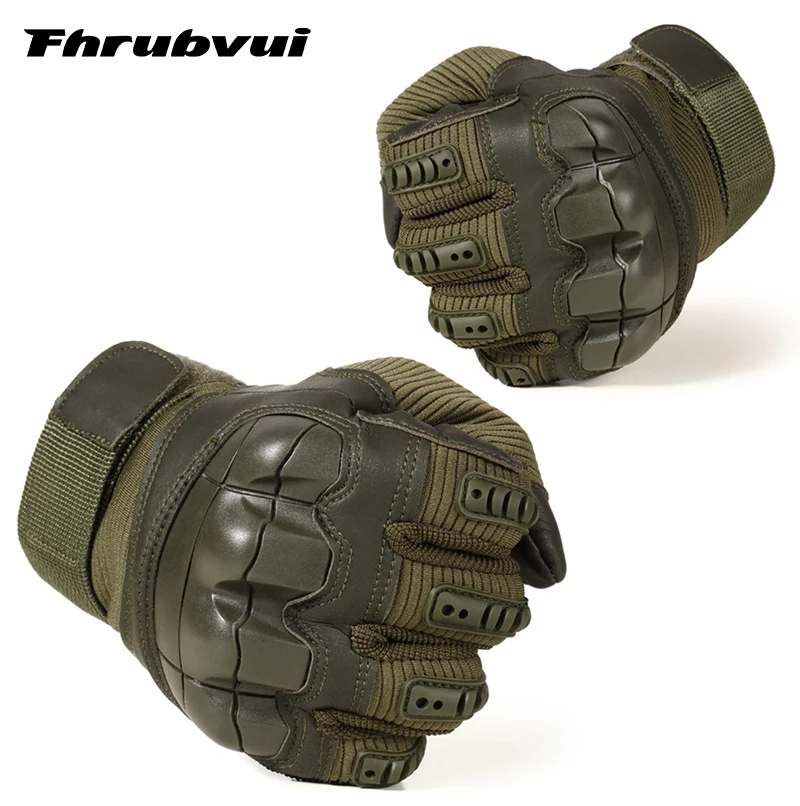 

Military Tactical Glove PU Leather Army Mittens Rubber Shell Touch Screen Airsoft Paintball Bicycle Hunting Hiking Men Gloves