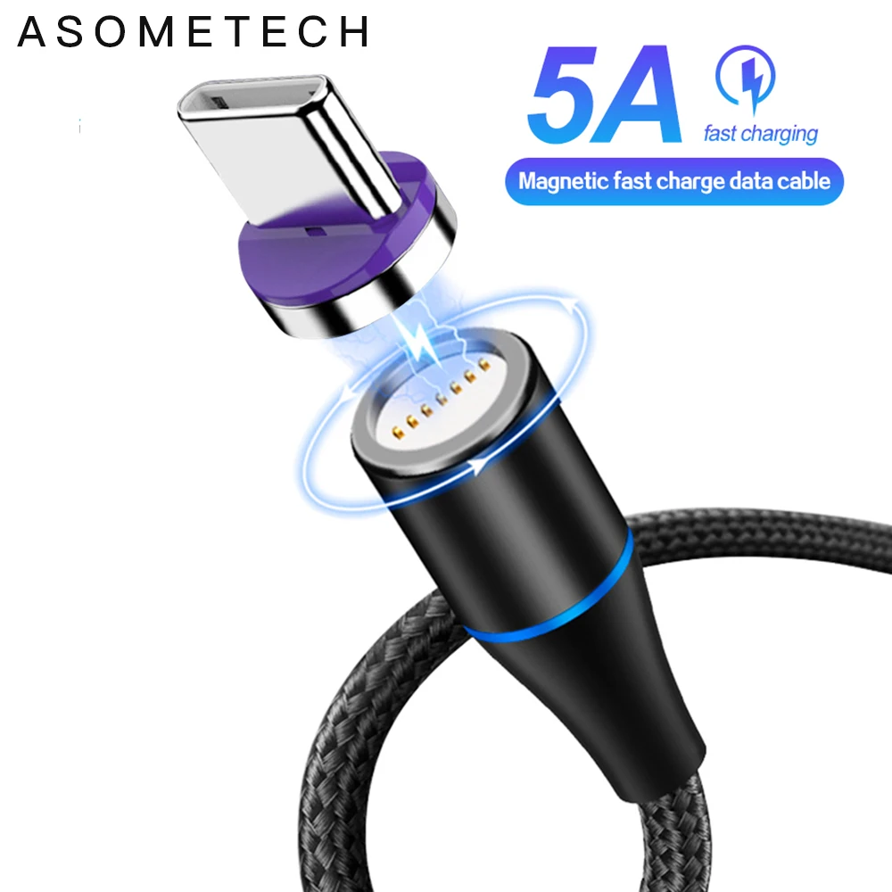 Магнитный USB кабель для быстрой зарядки 5 А|Кабели мобильных телефонов| |
