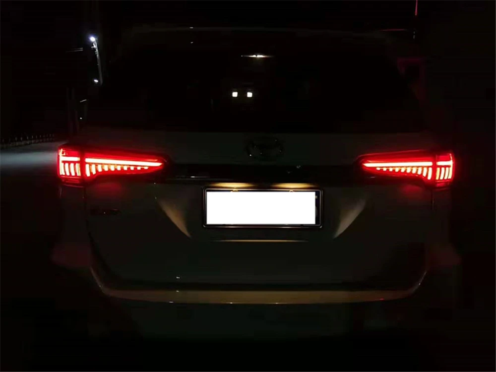 2 шт. автомобильный Стайлинг для Toyota Fortuner задние фонари динамический сигнал задний фонарь светодиодный задний фонарь Аксессуары для DRL