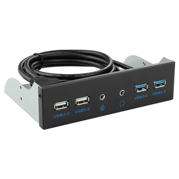 

USB Hub Parts 20 Pin Front Panel Connector Internal Easy Use Replacement Durable 5.25 Inch Accessories PC Case HD Audio Port