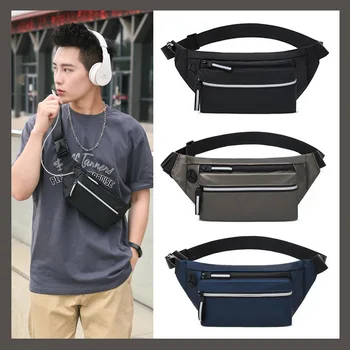 

Wholesale Korean-style Outdoor Casual Fashion Men Wallet New Style Fashion Outdoor Bag Running Close Fit Waist Bag Wallet