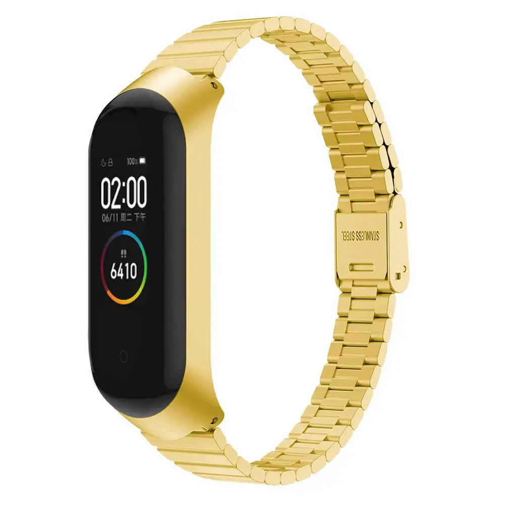 Для mi Band 4 сменный металлический ремешок Безвинтовой браслет из нержавеющей стали сменные аксессуары для Xiaomi mi band 3/4