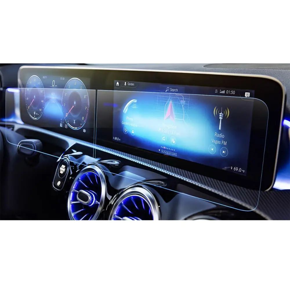 LFOTPP для Mercedes Benz A-Class w177 V177/B-CLASS W247 автомобильный навигационный дисплей закаленное стекло авто интерьерная Защитная Наклейка