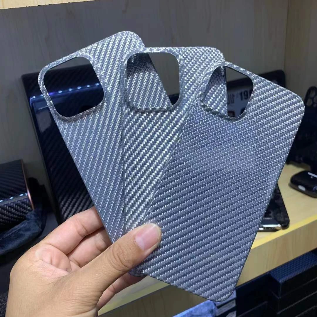 cute iphone 11 Pro Max cases Pure Real Carbon Fiber Phone Case For iPhone 13 Pro Max Silver Aramid fiber Ultra-thin iphone 12 Pro 13 Mini Protection Cover phone cases for iphone 11 Pro Max 