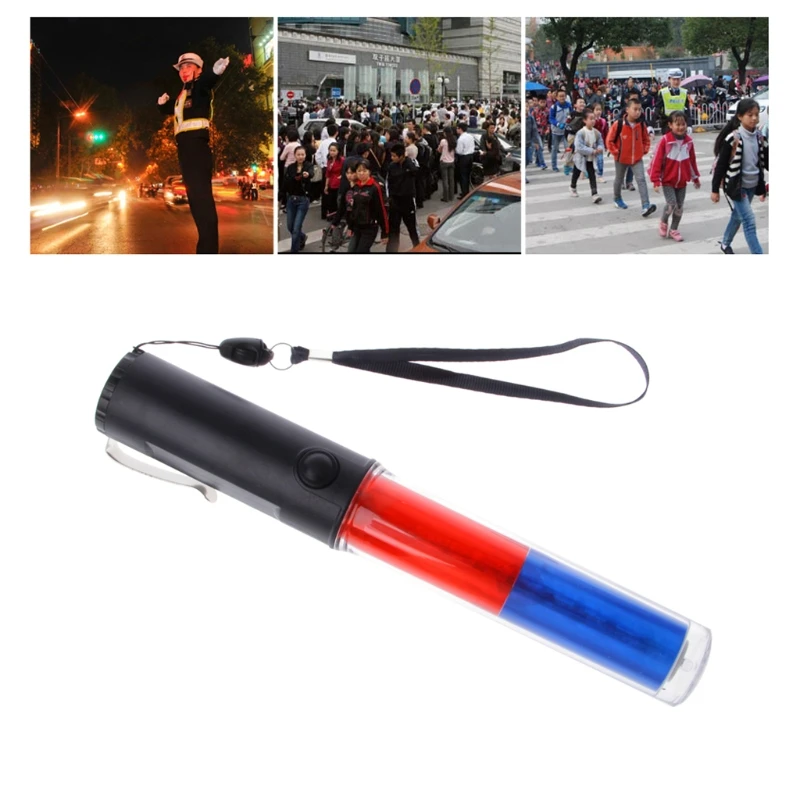 

Powerful LED Flashlight Plastic Traffic Wand Torch 4 Modes Blizzard Flash Dropship