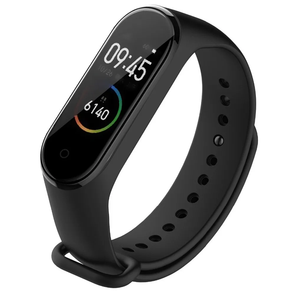 Смарт-часы дышащий силикон Young Band для Xiaomi Mi Band 4/3 сплошной цвет ремешок с круглой обратной пряжкой аксессуары