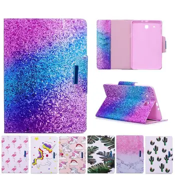 

Case for Samsung Galaxy Tab E 9.6 T560 T561 SM-T560 Cute Cartoon Flamingo Unicorn PU Flip Leather Cover Case Fundas Capa