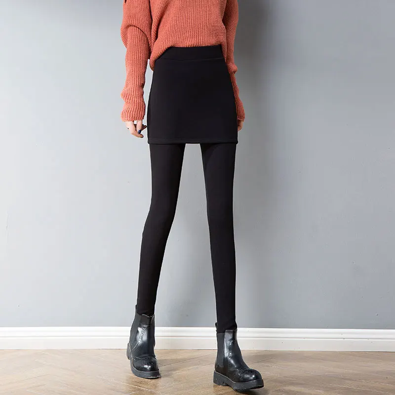 Women Skirt Leggings Plus Size 6XL Fitness Joggers Women Casual Pants Trousers With Skirt Fake Two-piece Skirts Women Skirt Leggings Plus Size 6XL Fitness Joggers Women Casual Pants Trousers With Skirt Fake Two-piece Skirts