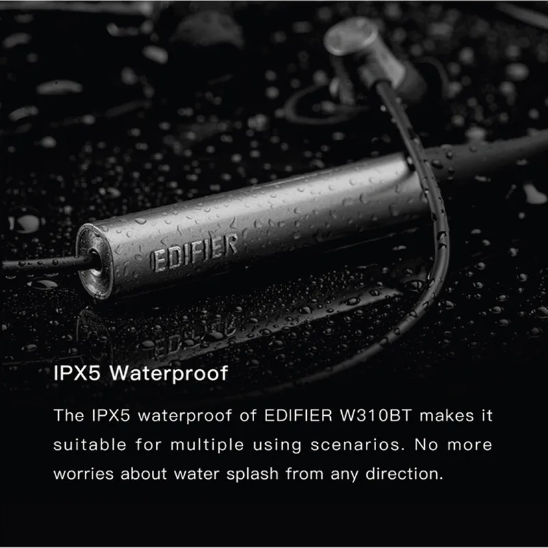 EDIFIER W310BT Bluetooth наушники беспроводные Bluetooth 4,2 стерео наушники-вкладыши мягкий материал дизайн IPX5 с микрофоном для спорта