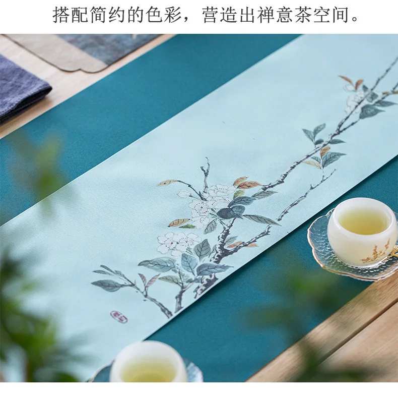 EHOMERY Petite nappe de table à motif de style chinois - Pour décoration de table - 140 x 180 cm