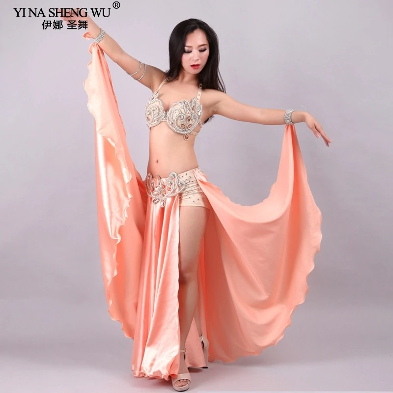 

Новый костюм для выступлений BellyDance, костюм, сексуальный бюстгальтер, макси юбка, костюмы для восточных танцев, Женская индийская египетская Профессиональная Одежда для танцев
