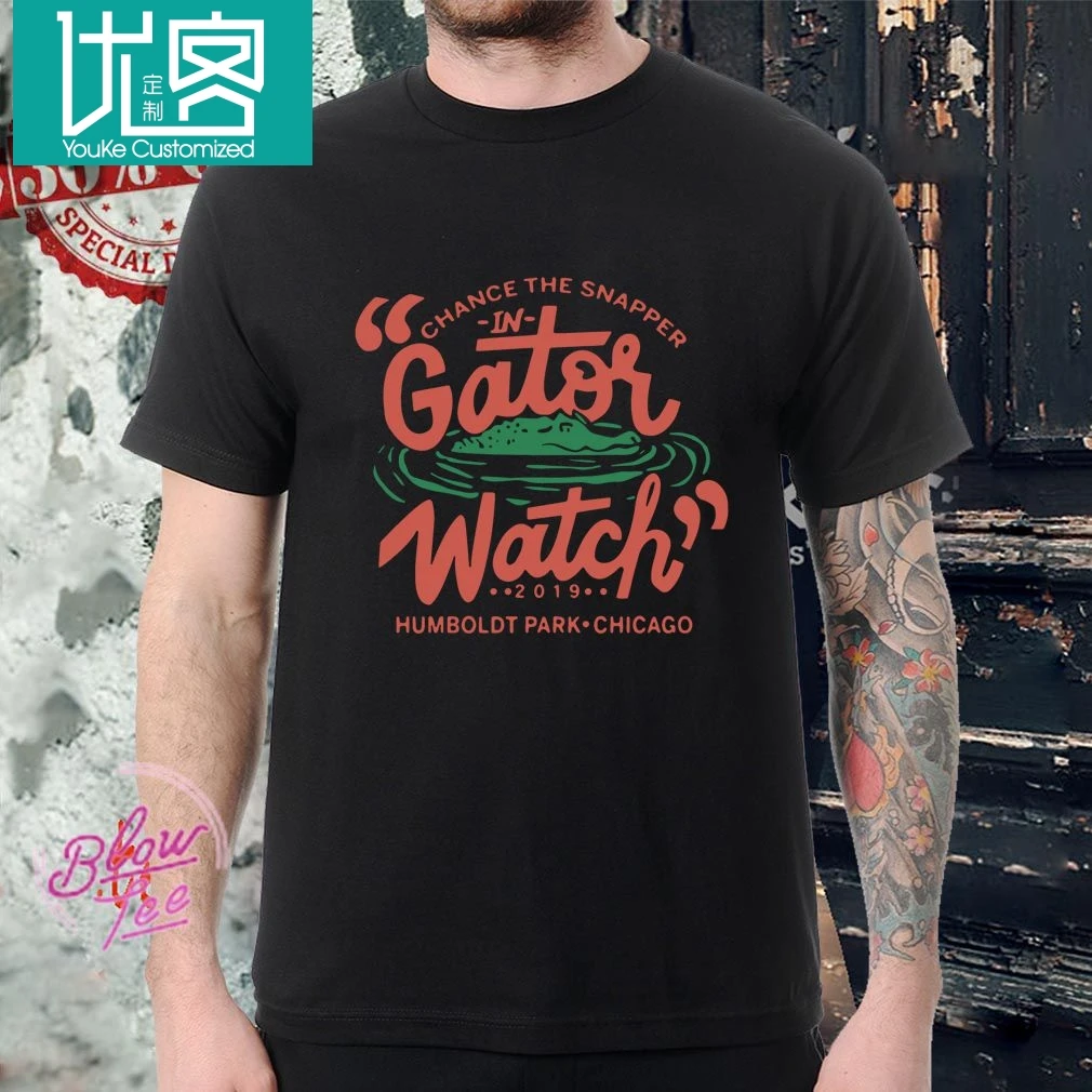 2019 Новые мужские модные повседневные часы Chance the snapper in gator Humboldt park Chicago shirt |
