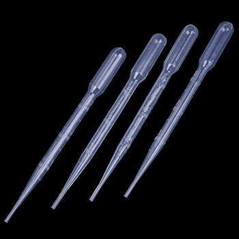 

4pcs 3ML Laboratory Tools Pipettes Plastic Disposable Graduated Pasteur Pipette Dropper Polyethylene Makeup Tools