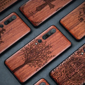

Wood Mi 10 Case For Xiaomi Mi 10 Pro Case Luxury Wooden Mi 10 Pro Cover Silicone TPU Frame Coque For Xiaomi Mi 10 Pro Funda Case