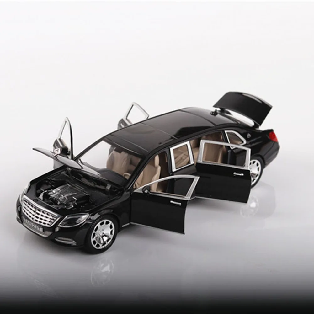 

1:24 Alloy Maybach Metal Car Model Toy Car 6 Door Can Open High Simulation Car Toy Car Decoration Collection Toy Child Gift