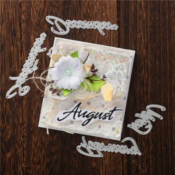 

DiyArts Word Dies 12pcs/lot Month Metal Cutting Dies For Scrapbooking Die Cuts For Card Making DIY Embossing Craft Template