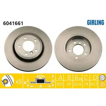 

Disc brake BMW E46 325-330 99-/Z4 3.0 06-front D = 310mm.