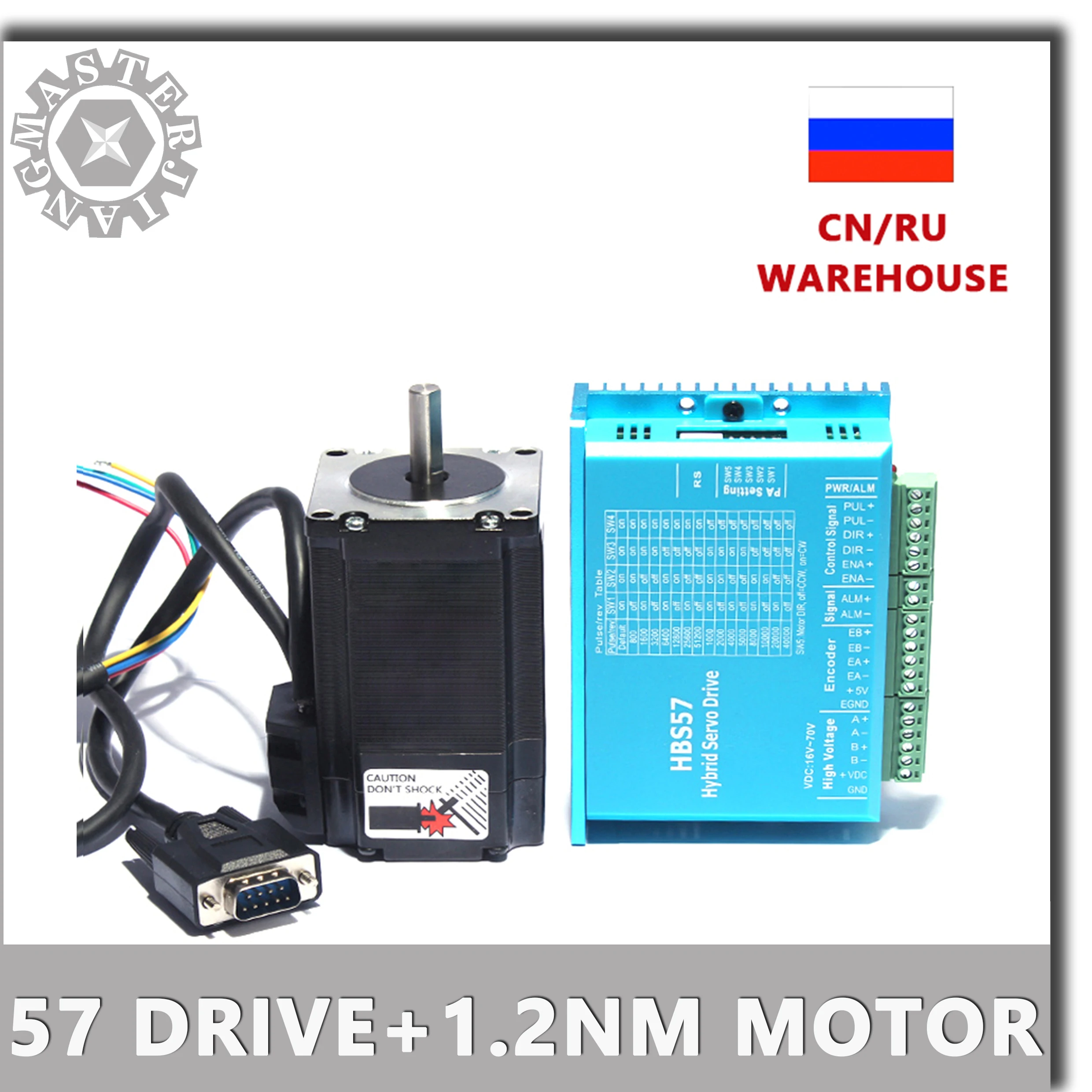 Nema 23 шаговый мотор драйвер 1.2nm Серводвигатель 57HSE1.2N + HBS57 замкнутый контур