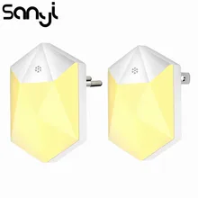 Sanyi мини-Ночной светильник, встроенный светильник, датчик для детской спальни и кухни, Ночной светильник с вилкой EU/US, ночник, светильник с управлением