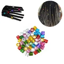 30 шт смешанные бусины регулируемые косички для волос бусины для дредов Регулируемые кольца для косичек застежки-запонки ювелирные изделия в виде труб аксессуары для волос