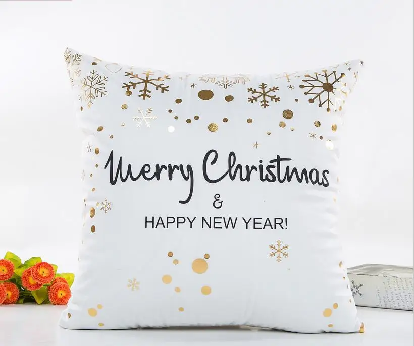Рождественский чехол для подушки с рождеством, рождественские украшения для дома, олень, Санта Клаус, новогодний подарок - Цвет: 3