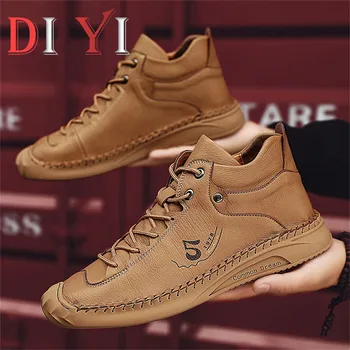 

Plus Size Men's Winter Shoes Lightweight Walking Mens Sneakers Casual Comfortable Male Shoes Waterproof Leather Man Shoes E23
