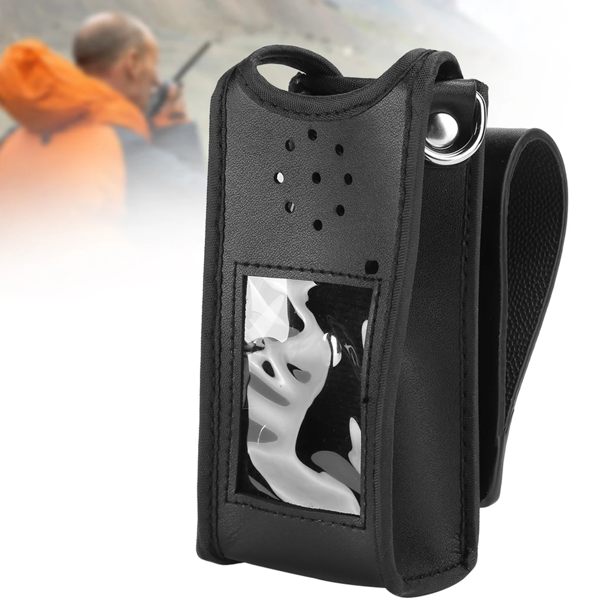 

New SOONHUA Walkie Talkie Protection Bag Leather Soft Bag Radio Protection Cover For Baofeng Protection Bags Dropshipping