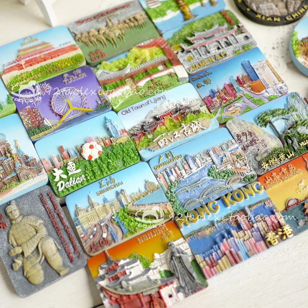 

BABELEMI Shanghai Xinjiang Nanjing Beijing Xi'an Wuhan Chaoshan Dalian Harbin Suzhou Chengdu Guilin China Souvenir Fridge Magnet