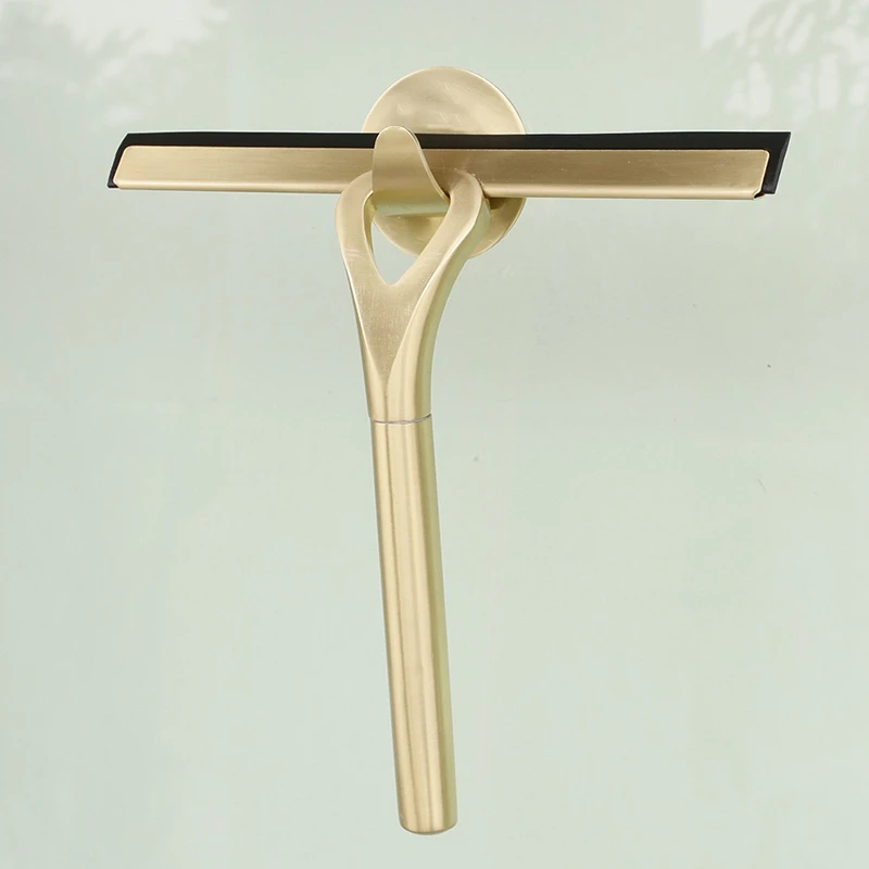 Glass Window Cleaning Shower Cleaning Bathroom Mirror Wiper with Suction Hook Water Vapor Removal