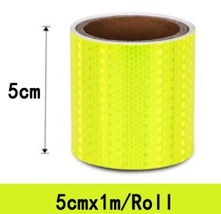 Bike Body Reflective Safety Stickers Reflective Safety Warning Conspicuity Tape Film Sticker Strip Bicycle Accessories 5cmx1m