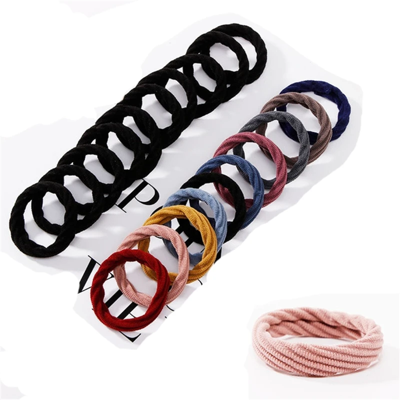 20Pcs/Set Women Girls Hair Bands Ties Simple Basic High Elastic Scrunchies Rubber Band Fashion Hair Accessories Ponytail Holder Hairclip Hair Accessories