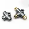 3 Way T Piece Tee Brake Pipe With 3 M10 Male Nuts Short Metric Copper ► Photo 3/5