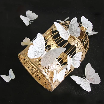 

12PCS Simulation Color Butterfly Wall Decor Fridge Magnets 3D Butterflies Wall Stickers for Home Decorations HUG-Deals