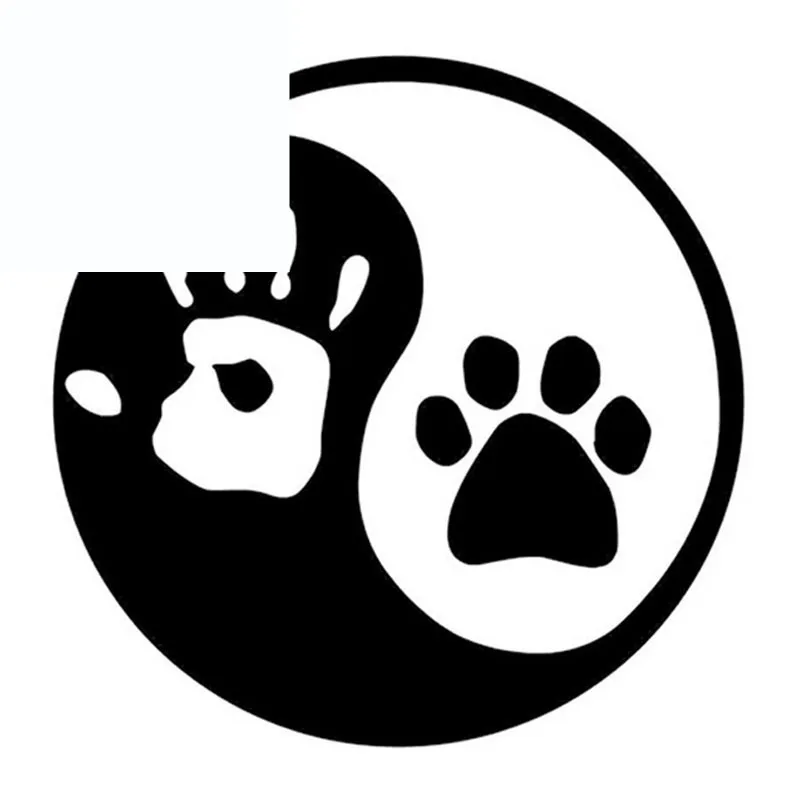 Yin Yang наклейка на автомобиль с изображением кота и собаки креативная