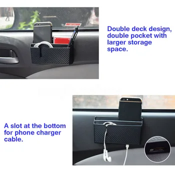 

Accessories Storage Box Auto Inner Pocket Bag Black Reusable Replacement